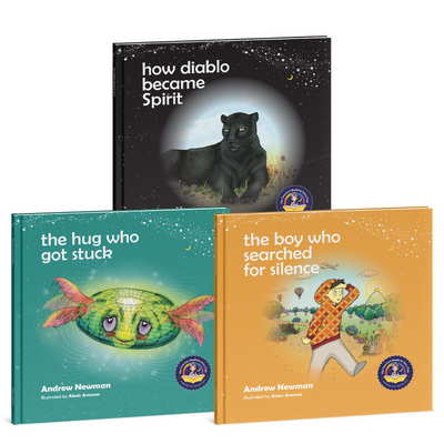 3-book bundle: The Hug Who Got Stuck + The Boy Who Searched for Silence + How Diablo Became Spirit