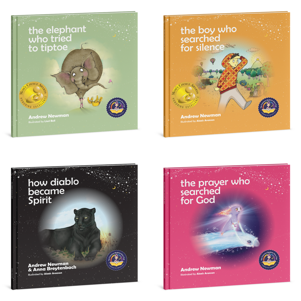 4 Book Bundle: The Elephant Who tried to Tiptoe+ How Diablo became Spirit + The Boy Who Searched for Silence + The Prayer who Searched for God