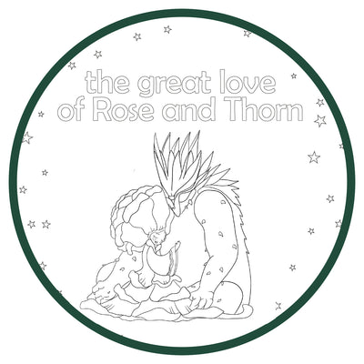 Printable Coloring Pages - The Great Love of Rose and Thorn